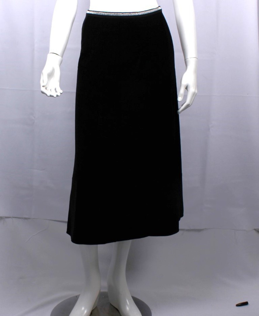 ALICE & LILY winter warm velvet skirt black Sizes S,M,L,XL. STYLE: AL/529/BLK image 0